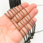 Oxidized 925 Sterling Silver Rolo Chain